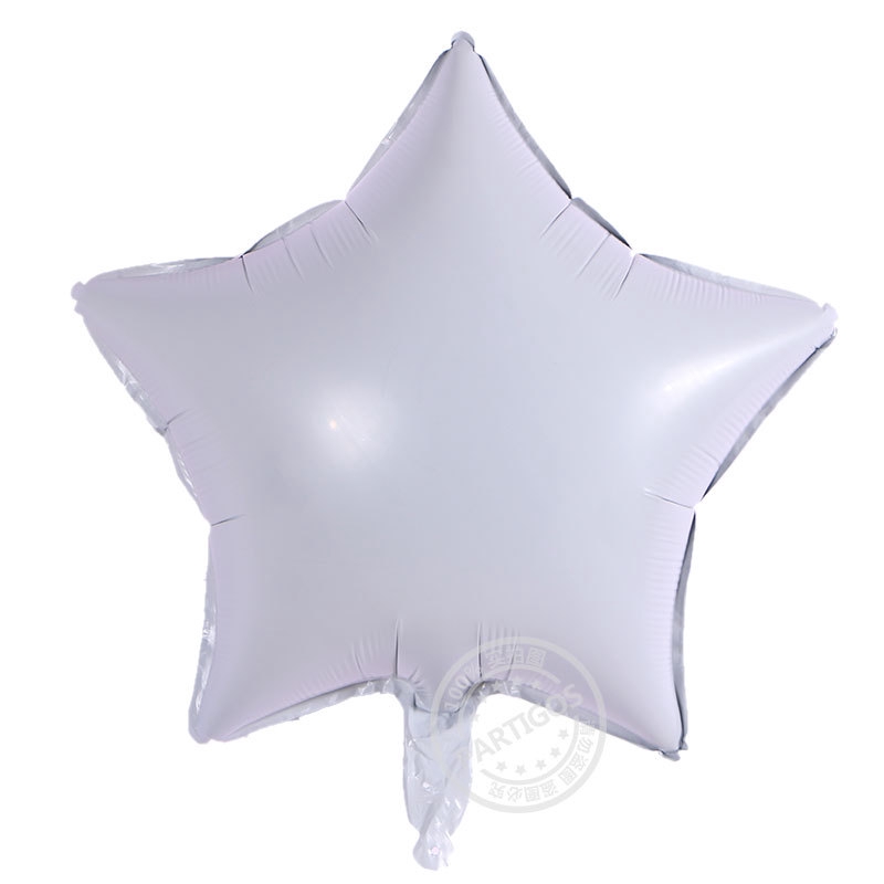 Bong Bóng helium Trái Tim Ngôi Sao Đen Trắng 18 Inch