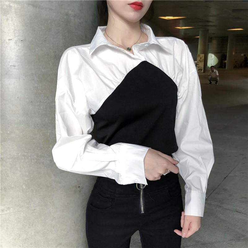 🔥  Áo sơ mi mix đen trắng
