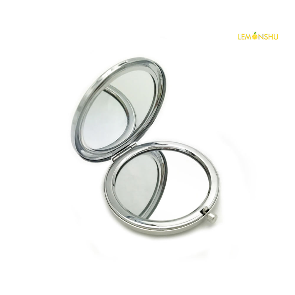 【Beauty】Portable Solid Color Metal Round Case Double-Side Pop-Up Pocket Makeup Mirror | BigBuy360 - bigbuy360.vn