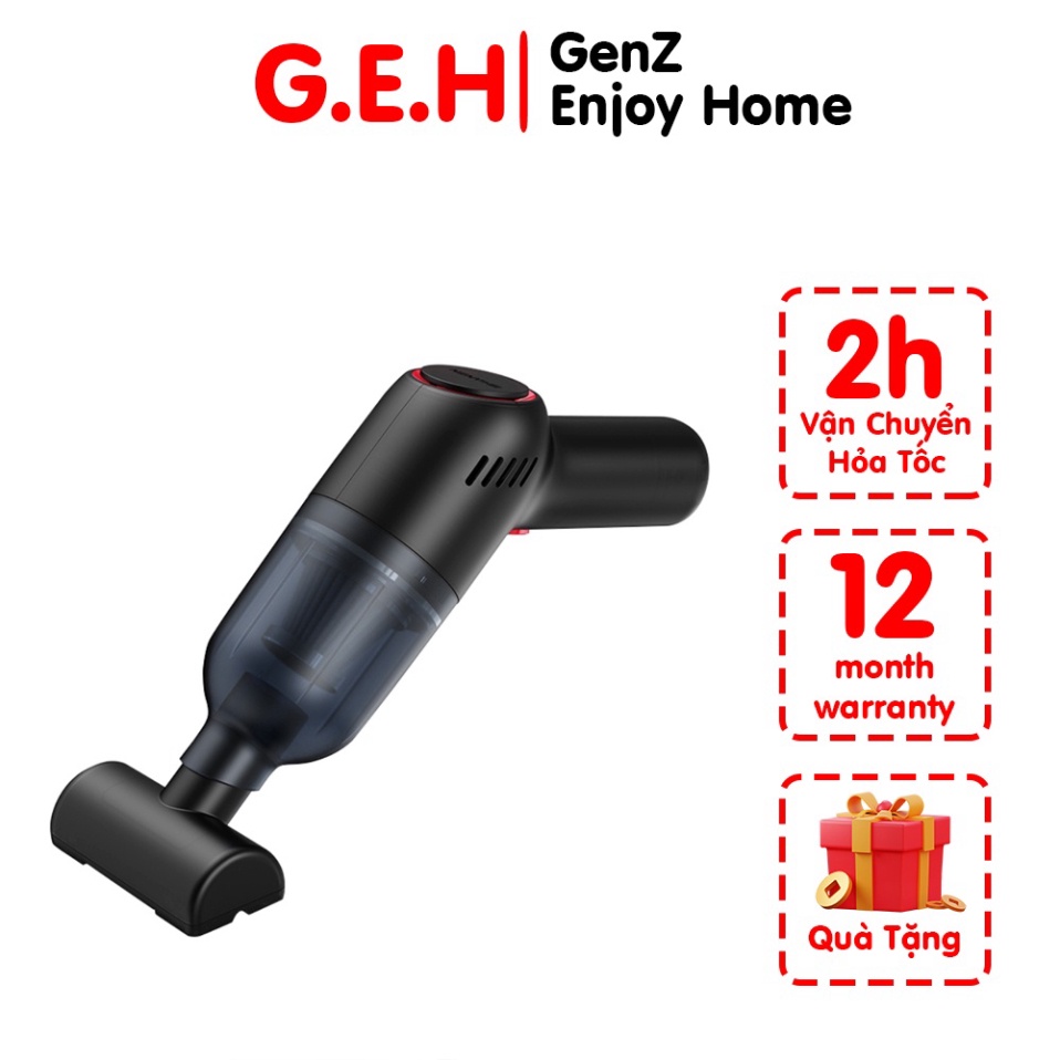 Máy hút bụi cầm tay mini không dây G.E.H cho xe ô tô và gia đình bụi lông tóc vụn thức ăn rác nhỏ dùng cho bàn phím sofa