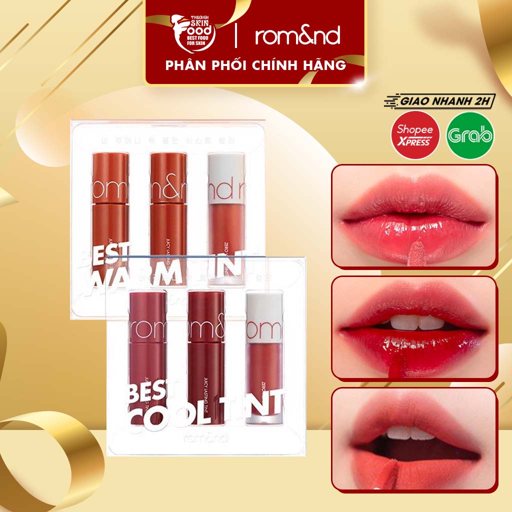 Set 3 Son Mini Tint Lì Romand Best Tint Edition