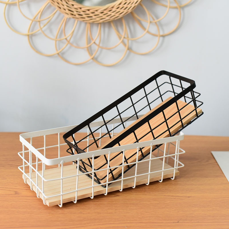 Giảm giá do lỗi xước nhẹ - Kệ rổ đựng đồ đa năng, dụng cụ rửa chén, xà phòng khung sắt để bàn hoặc treo tường 29x13x10cm
