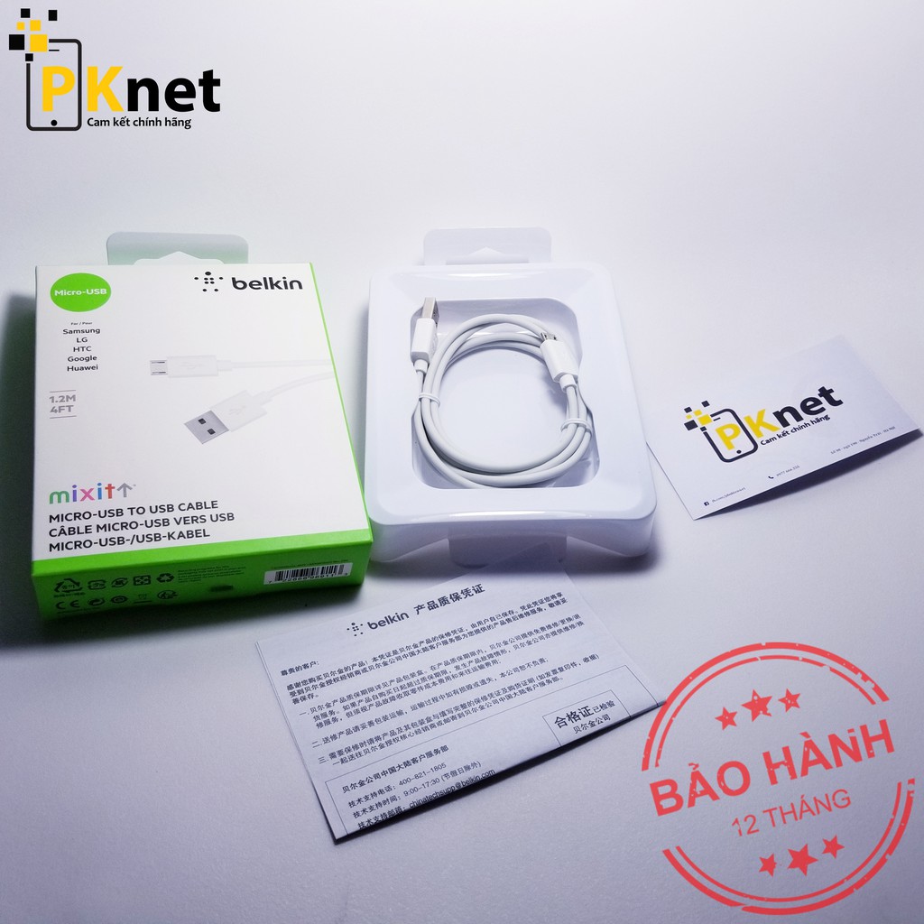 Cáp sạc nhanh Micro USB Belkin Mixit, CHĨNH HÃNG, SIÊU BỀN BỈ [Bảo hành lỗi 1 đổi 1 trong vòng 12 tháng]