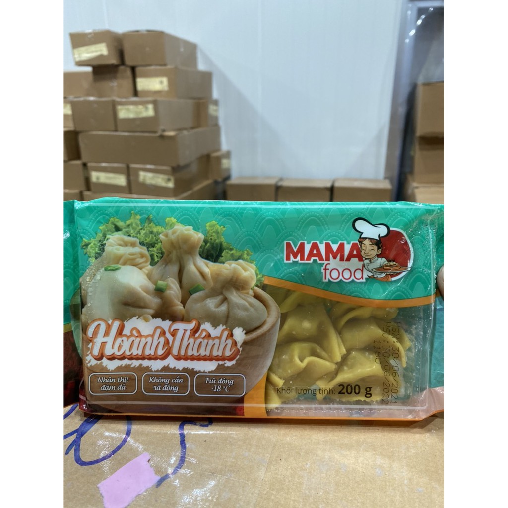 Hoành thánh nhân thịt, dimsum hấp và chiên thơm ngon, khay 48-50 viên trọng lượng 500gram