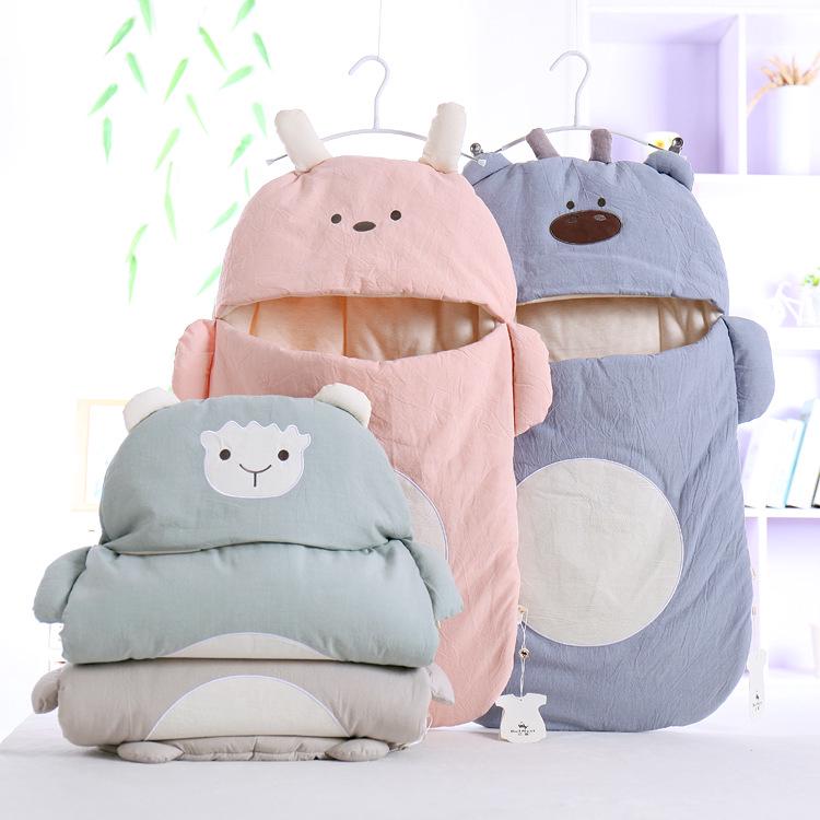 Túi Ngủ Vải Cotton Nguyên Chất In Hoạt Hình Thời Trang Mùa Thu 2019 Cho Bé Sơ Sinh