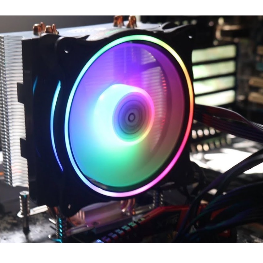 Quạt Tản Nhiệt CPU VSP COOLER MASTER T410I Có LED RGB Cực Đẹp, Fan CPU Làm Mát Cực Nhanh, FAN