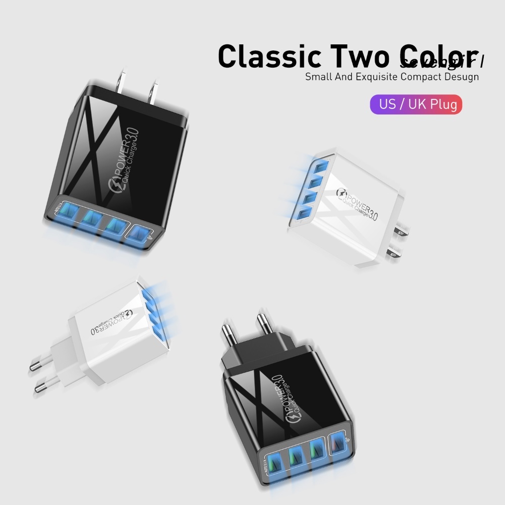 Củ Sạc Nhanh Qc 3.0 48w 4 Cổng Usb Cho Iphone