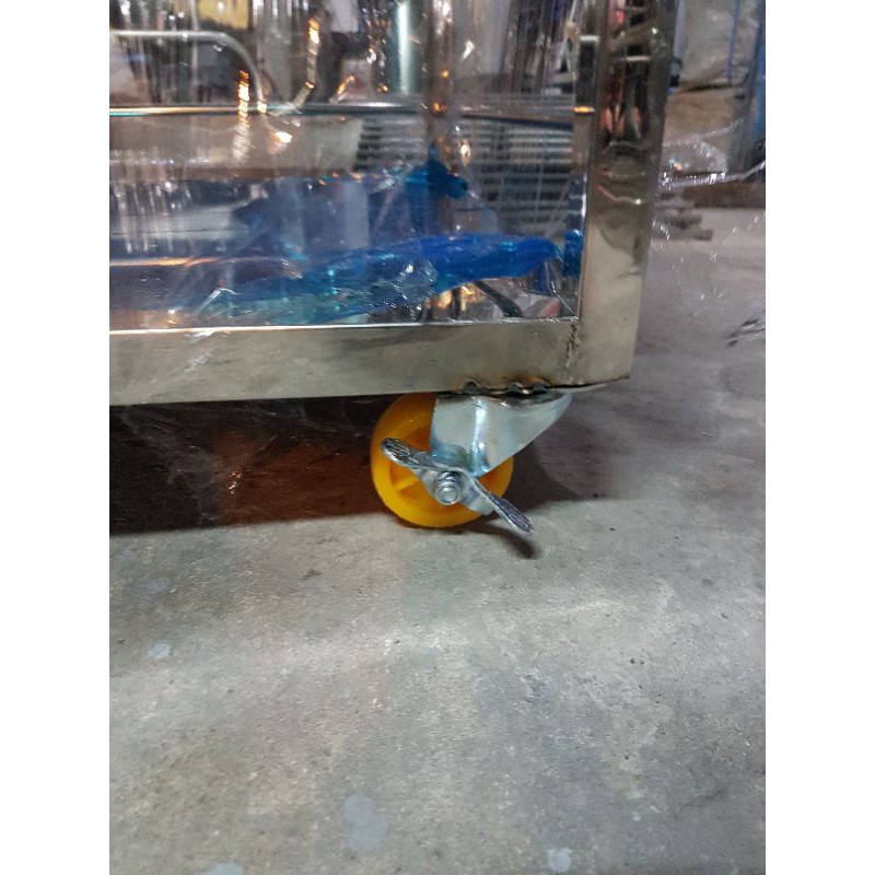 Kệ bếp gas đôi có bánh xe khóa