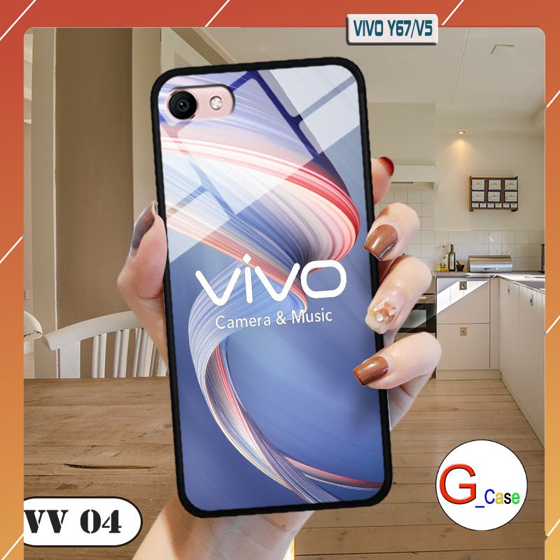 Ốp lưng Vivo V5/ Y67 - lưng kính in logo hãng điện thoại