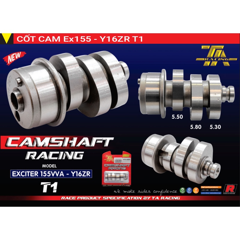 Cốt cam độ EXCITER 155 EX155 VVA / Y16ZR / R15V3 TA racing - CAM ĐỘ EX155