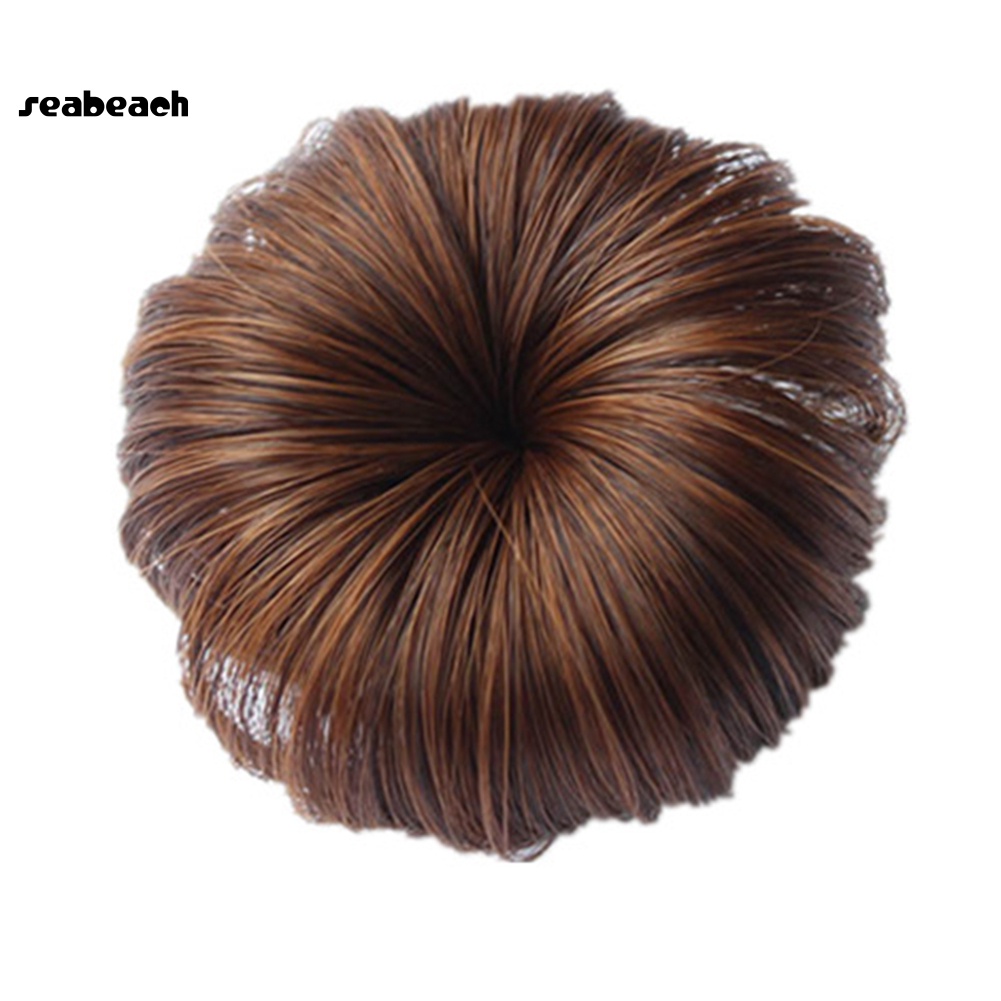Búi tóc giả xoăn hình bánh donut xinh xắn cho bé gái
