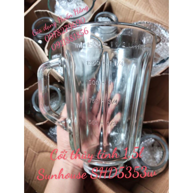 LINH KIỆN MÁY XAY SHD5353W - CỐI THUỶ TINH TO MÁY SUNHOUSE SHD5353W