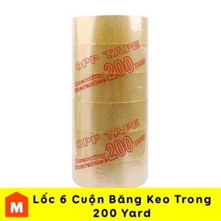 Lốc 6 cuộn băng keo 200yard