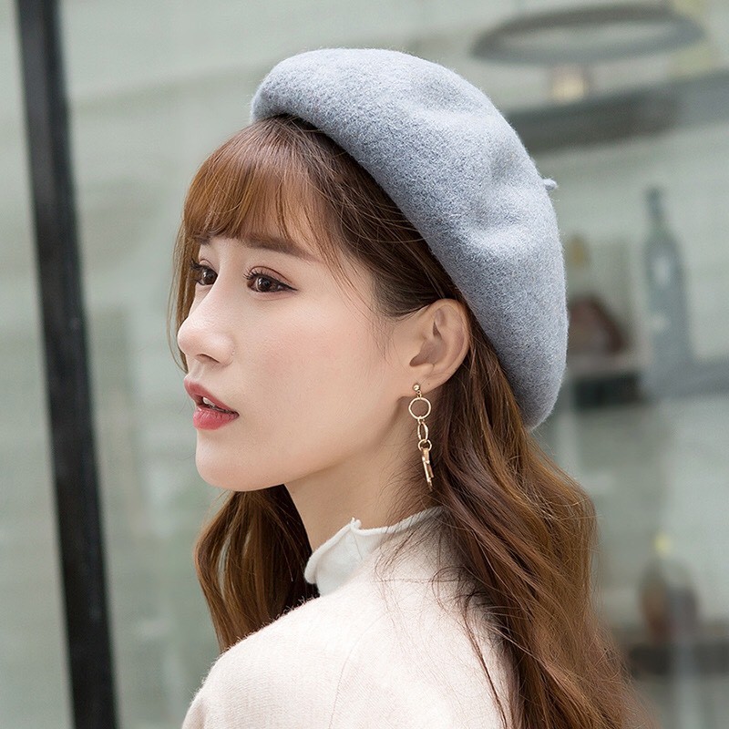 ⚡️FREESHIP⚡️Mũ nồi Nón beret thời trang phong cách Hàn Quốc/Mũ beret màu trơn/Nón Nỉ  Beret Bánh Tiêu Dễ Thương JT 2021