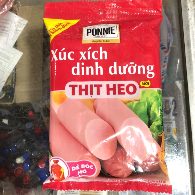 Xúc Xích PONNIE Thịt Heo/ Thịt Bò Gói 175g (5 cây x75g)