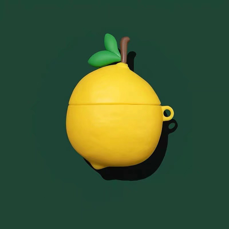 Vỏ bảo vệ hộp sạc tai nghe bằng silicon họa tiết trái cây dễ thương thích hợp cho Airpods 1 2 3 Pro