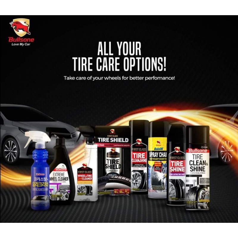 Làm bóng, bảo dưỡng lốp xe Bullsone Tire Clean & Shine