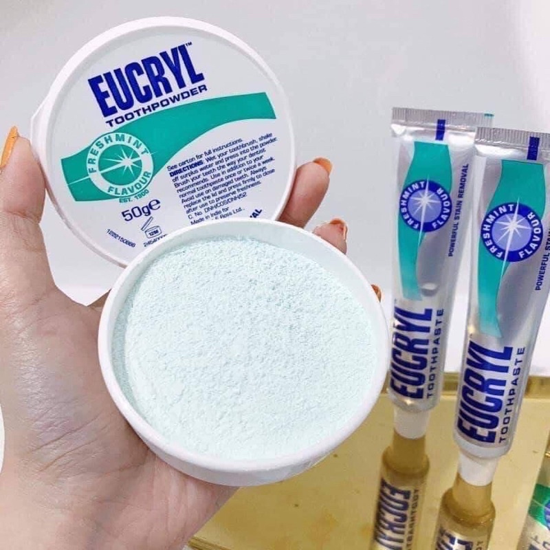 Bột Tẩy Trắng Răng Eucryl Toothpowder Powerful Stain Removal 50g