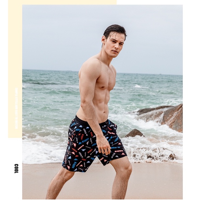KAPPA Quần Short Đi Biển Ống Rộng Nhanh Khô Kiểu KAPPA Cá Tính Cho Nam
