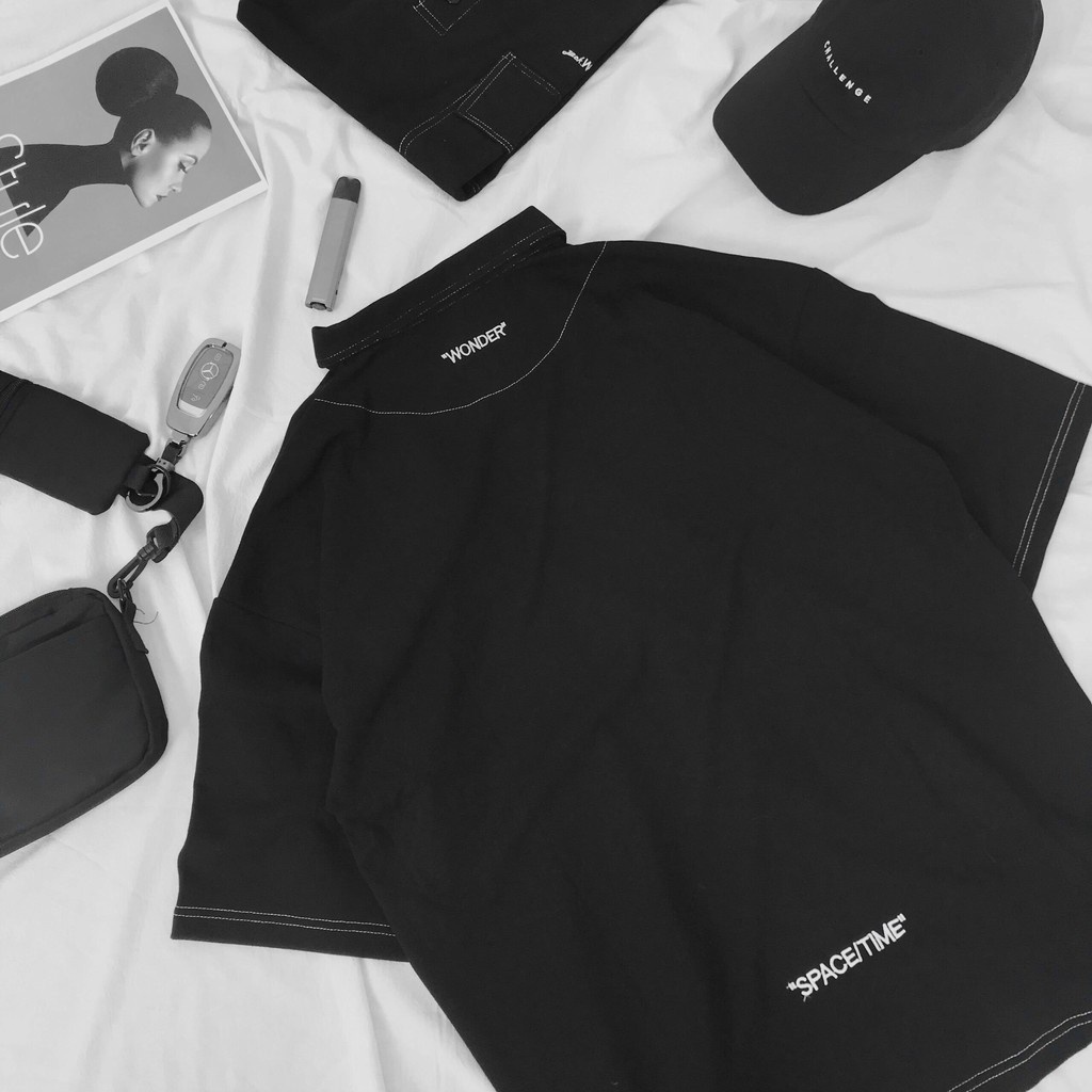 Áo thun Polo Wonder form rộng, vải gai siêu mát, Áo polo unisex nam nữ