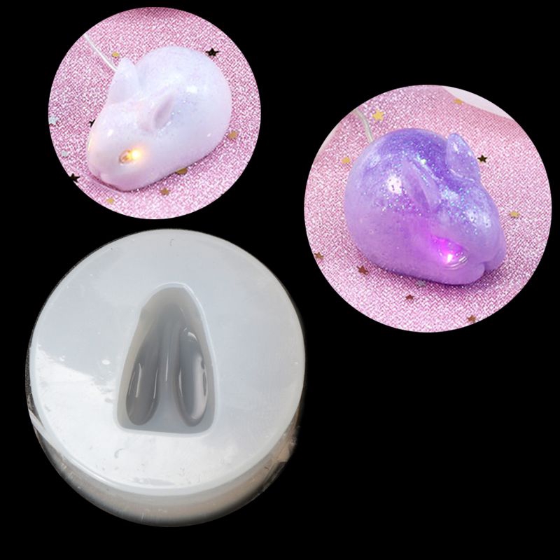 Khuôn silicon hình thỏ dễ thương làm đồ thủ công tiện dụng