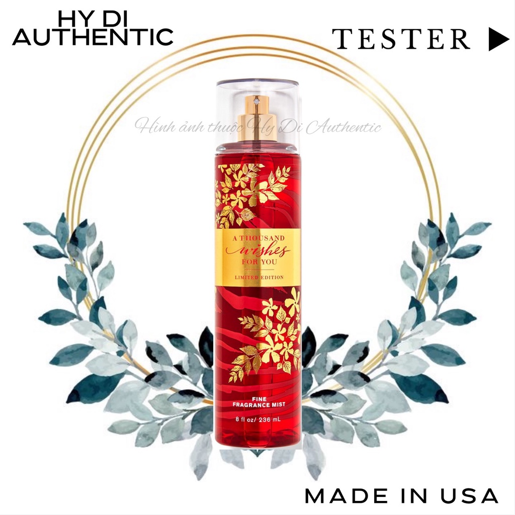 A THOUSAND WISHES FOR YOU - XỊT THƠM DƯỠNG THỂ BATH & BODY WORKS USA