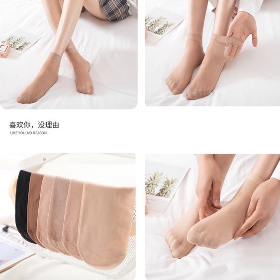 Tất Nữ ❤️FREESHIP❤️ Tất Da Nữ cổ ngắn siêu dai phối đồ theo phong cách Hàn Quốc được chọn màu mã A8