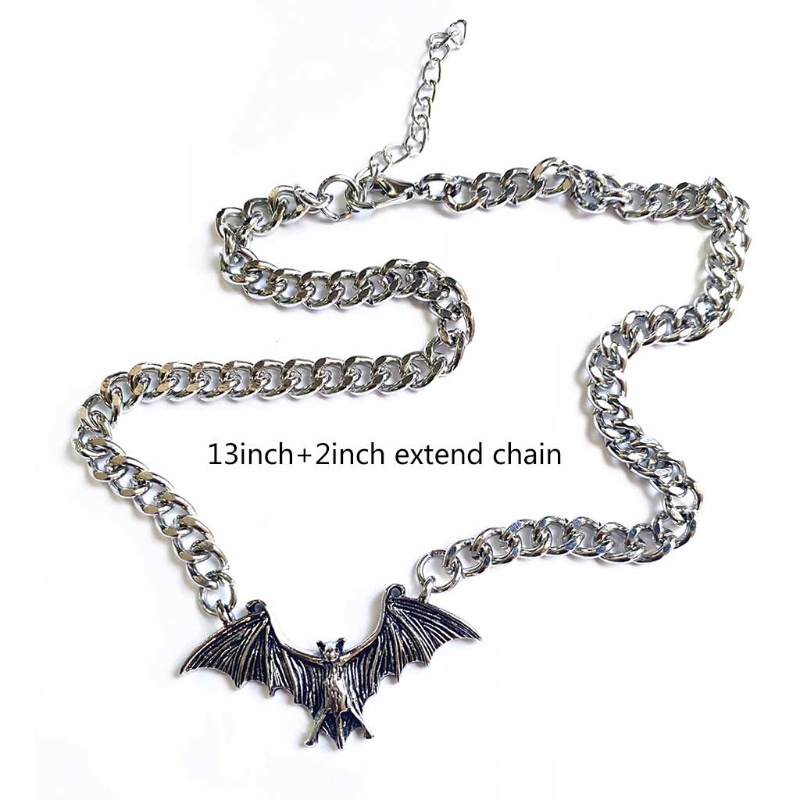 Vòng cổ Mặt Hình Dơi Phong Cách Gothic Punk Cho Nam