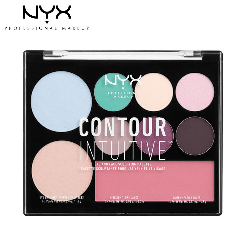 BẢNG PHẤN ĐA NĂNG (MÀU MẮT + MÁ HỒNG + TẠO KHỐI + BẮT SÁNG) NYX CONTOUR INTUTIVE