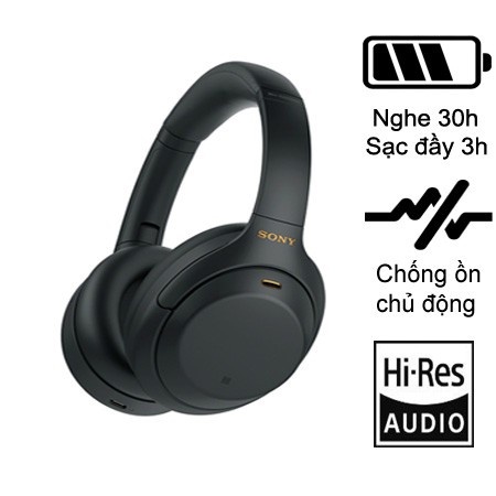 Tai nghe chụp tai Sony WH-1000XM4 (Black) - Hàng chính hãng Used 99%