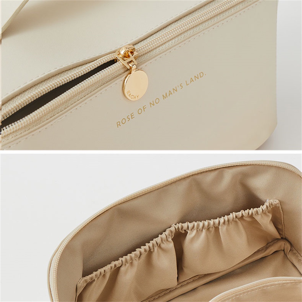 Túi Đựng Mỹ Phẩm Da PU Ngăn Chứa Rộng Tiện Lợi Cho Nữ