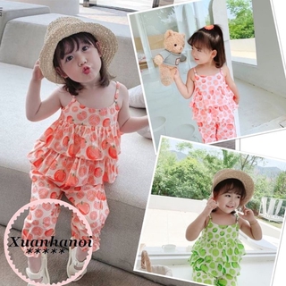 Set 2 dây bé gái đũi 2 tầng quả cà chua XHN535