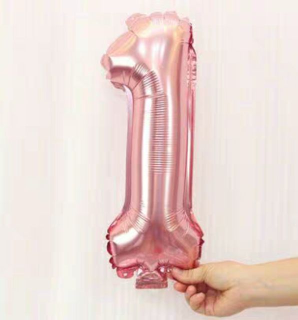 Bong Bóng Số Màu Vàng Hồng Trang Trí Tiệc Sinh Nhật