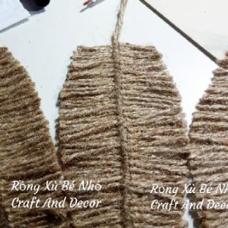Chiếc lá dây thừng (Móc khóa decor)
