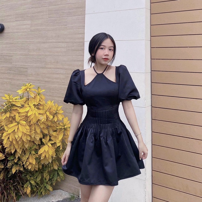 Đầm Choomhee Dress tay phồng cổ yếm🥟