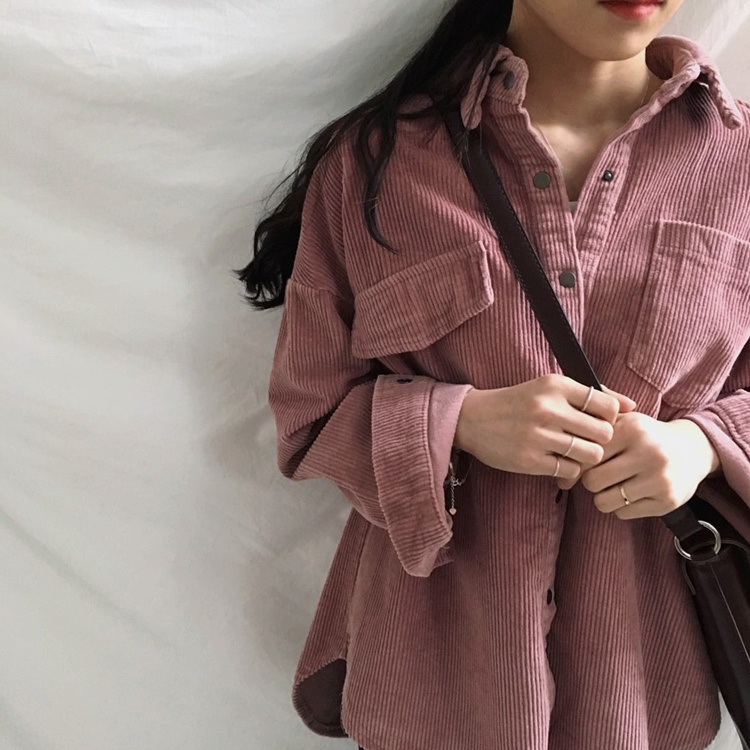 SUXI Áo Khoác Tay Dài Oversize Phong Cách Vintage Thời Trang Cho Nữ