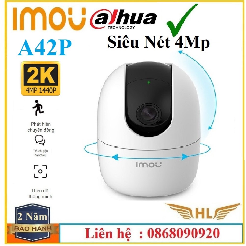 Camera Ip Wifi Imou Ranger Pro Ipc-A46LP , Rex 4Mp 2K Xoay Quét 360 Độ, A22EP, Imou A42p - Hàng Chính Hãng