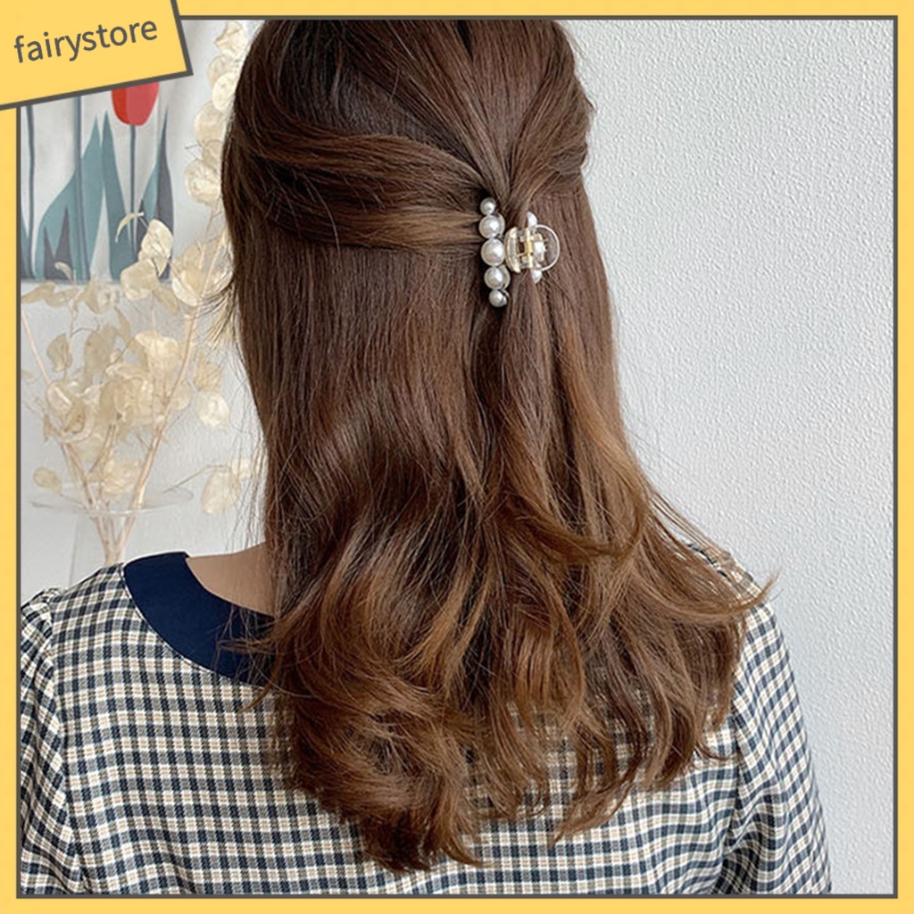 Kẹp tóc càng cua đính ngọc trai nhân tạo thời trang cho nữ