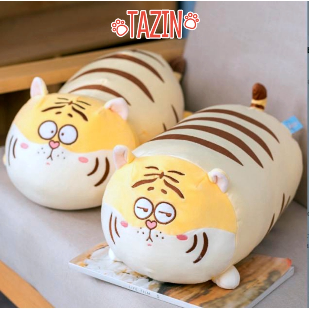 [Mã LIFEXANH03 giảm 10% đơn 500K] Gấu bông hổ béo mặt ngáo cute dễ thương, gối ôm hổ béo mặt ngáo mềm mịn cao cấp TAZIN