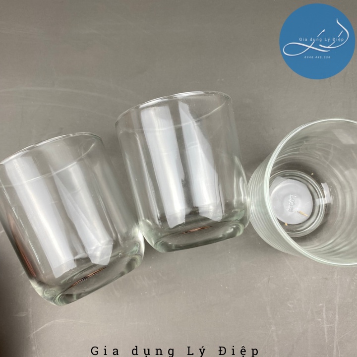 Bộ 6 ly thuỷ tinh bầu lùn tròn trơn dung tích 200ml