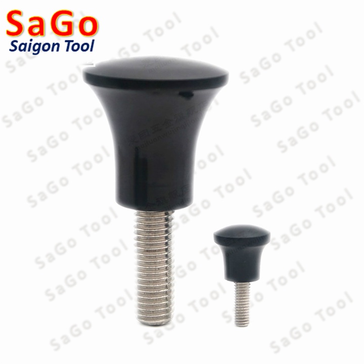 Tay cầm đầu nhựa tròn ren trong và ren ngoài inox 304