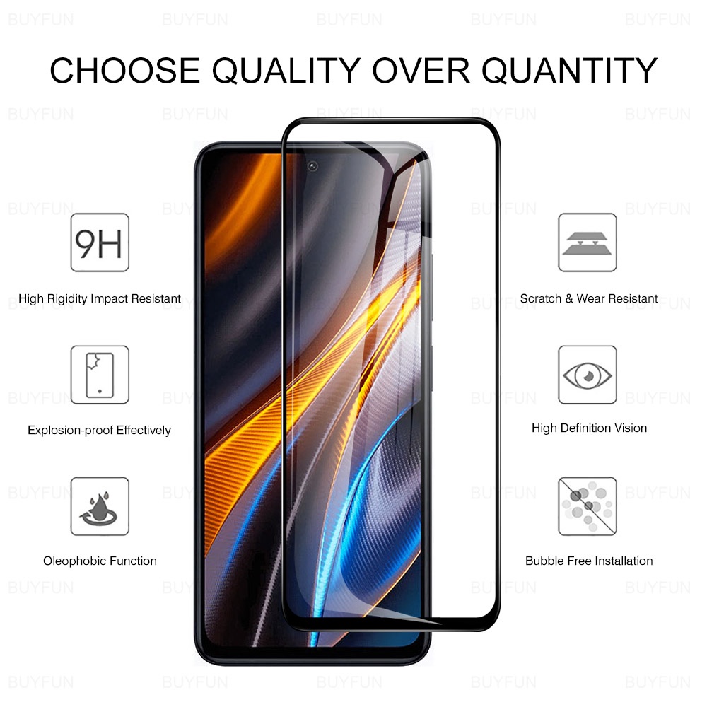 Kính Cường Lực 9D Bảo Vệ Toàn Màn Hình Cho Xiaomi Poco X4 X3 F4 F3 GT F4GT F3GT PocoF4 PocoF3 X3 Pro