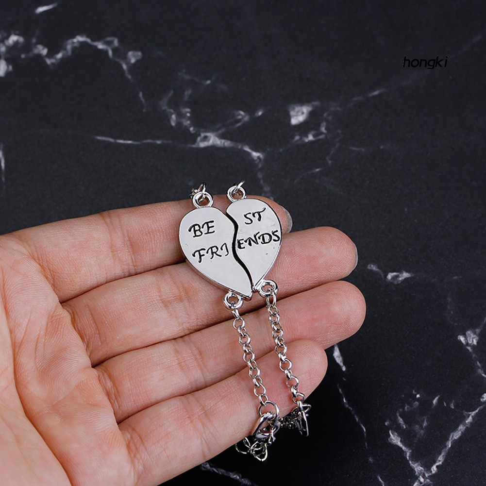 Set 2 vòng tay hình trái tim làm quà tặng cho bạn bè