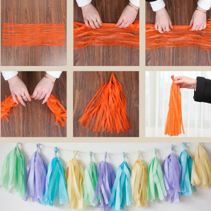 Tua Rua Trang Trí Tiệc 12 Màu (5 cái/ tẹp)