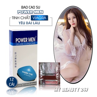 Bao Cao Su Power Men Viagra Type (Hộp 12C). Bcs Kéo Dài Thời Gian Quan Hệ Siêu Mỏng Hàng NhậpKhẩu Hàn Quốc | Shop HayMua