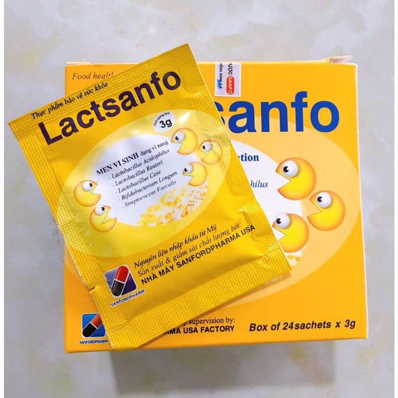 Lactsanfo - Men vi sinh công nghệ vi nang cho người rối loạn tiêu hoá,chướng bụng ,đầy hơi.