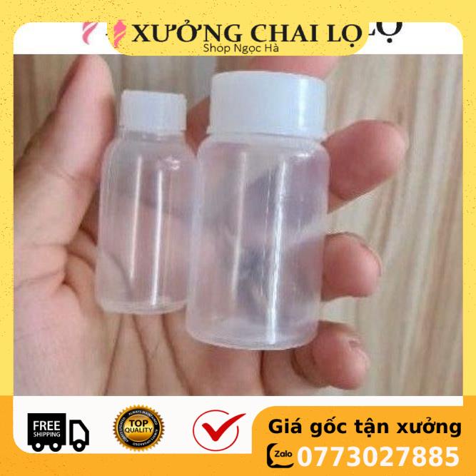 Hủ Nhựa ❤ GIÁ RẺ NHẤT ❤ [Combo 100sp] Hũ nhựa mềm 10ml,15ml,30ml chiết mỹ phẩm, đựng dung dịch