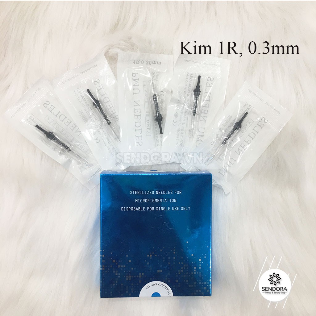 kim máy black pearl 3 chính hãng vỏ xanh, kim lò xo máy kĩ thuật số (1 hộp 10 cái )