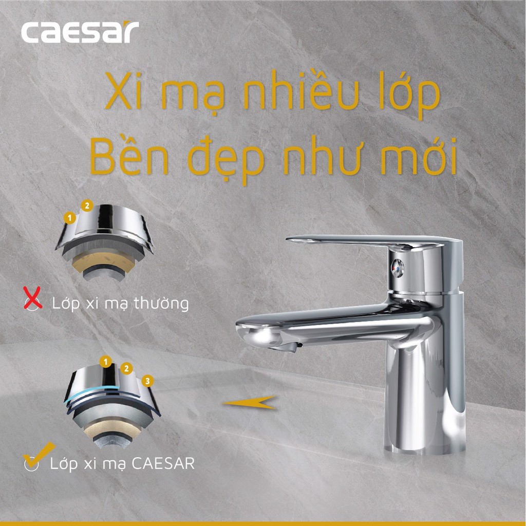 BỘ VÒI CHẬU LAVABO 1 LỖ NÓNG LẠNH B380CP/CU