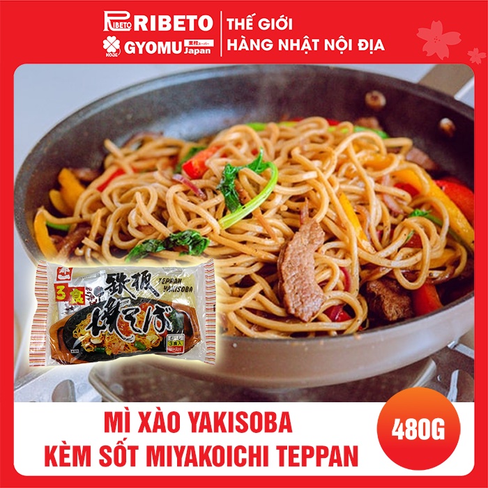 Mì xào Yakisoba kèm nước sốt Miyakoichi Teppan 480g - Nhật Bản